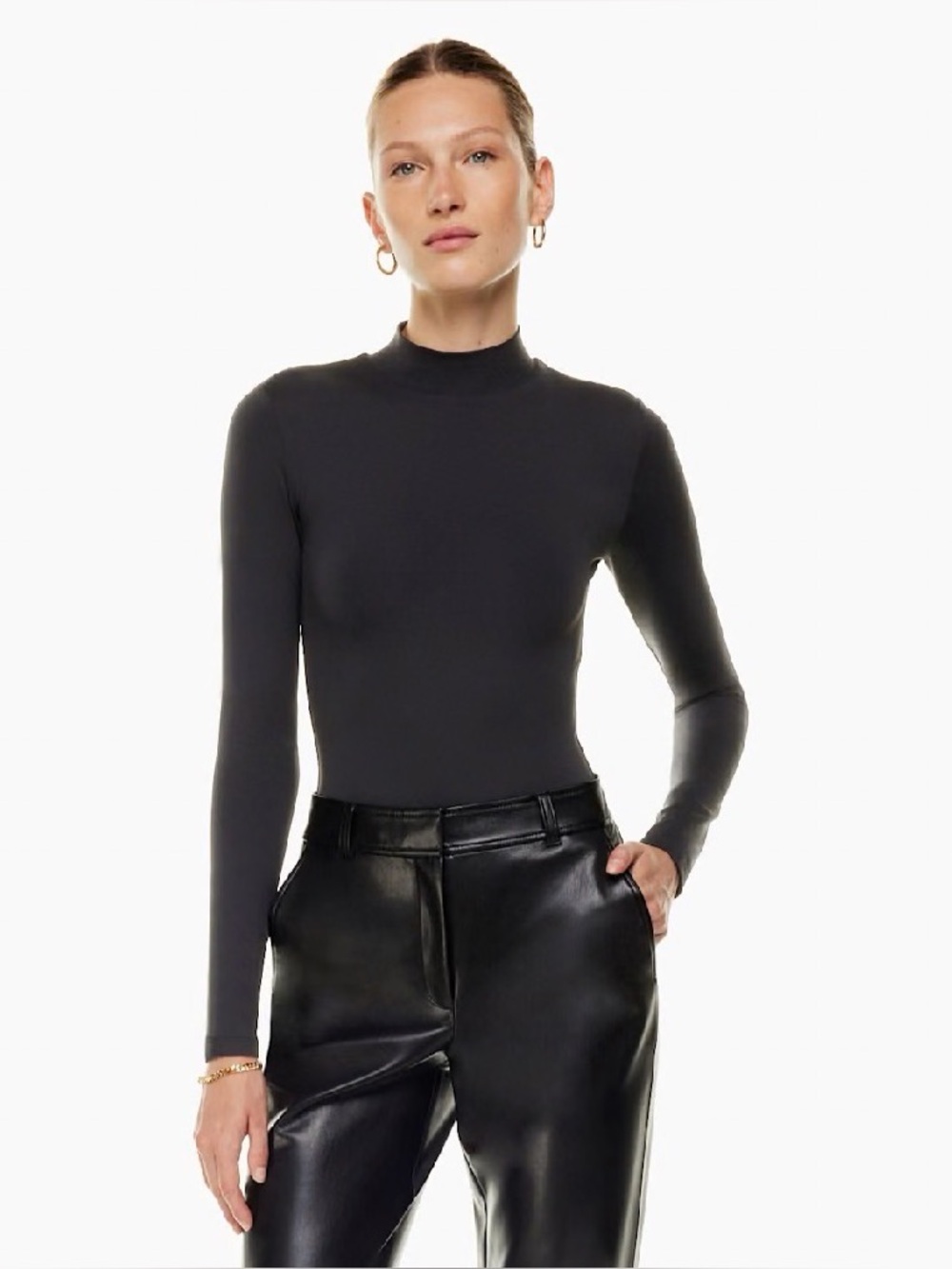 nwt aritzia mock neck long sleeve bodysuit